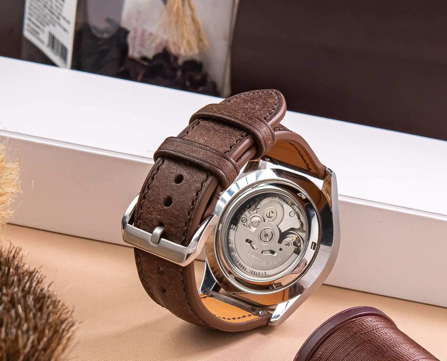 Leather Pueblo Watch Strap,Watch Band 18mm 19mm 20mm 21mm 22mm 23mm 24mm Gray Replacement Strap For Men's Watch
