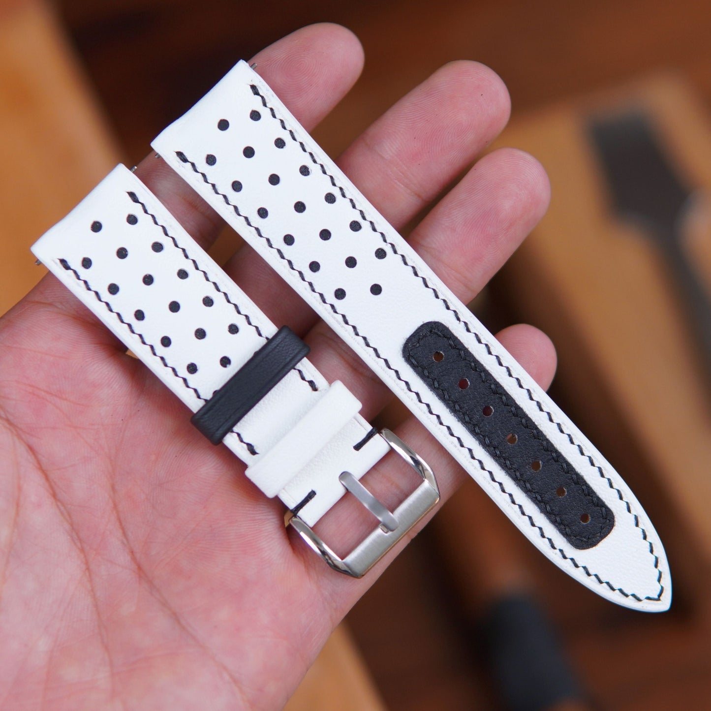 Leather Watch Strap: Swift Calfskin Band with Quick Release