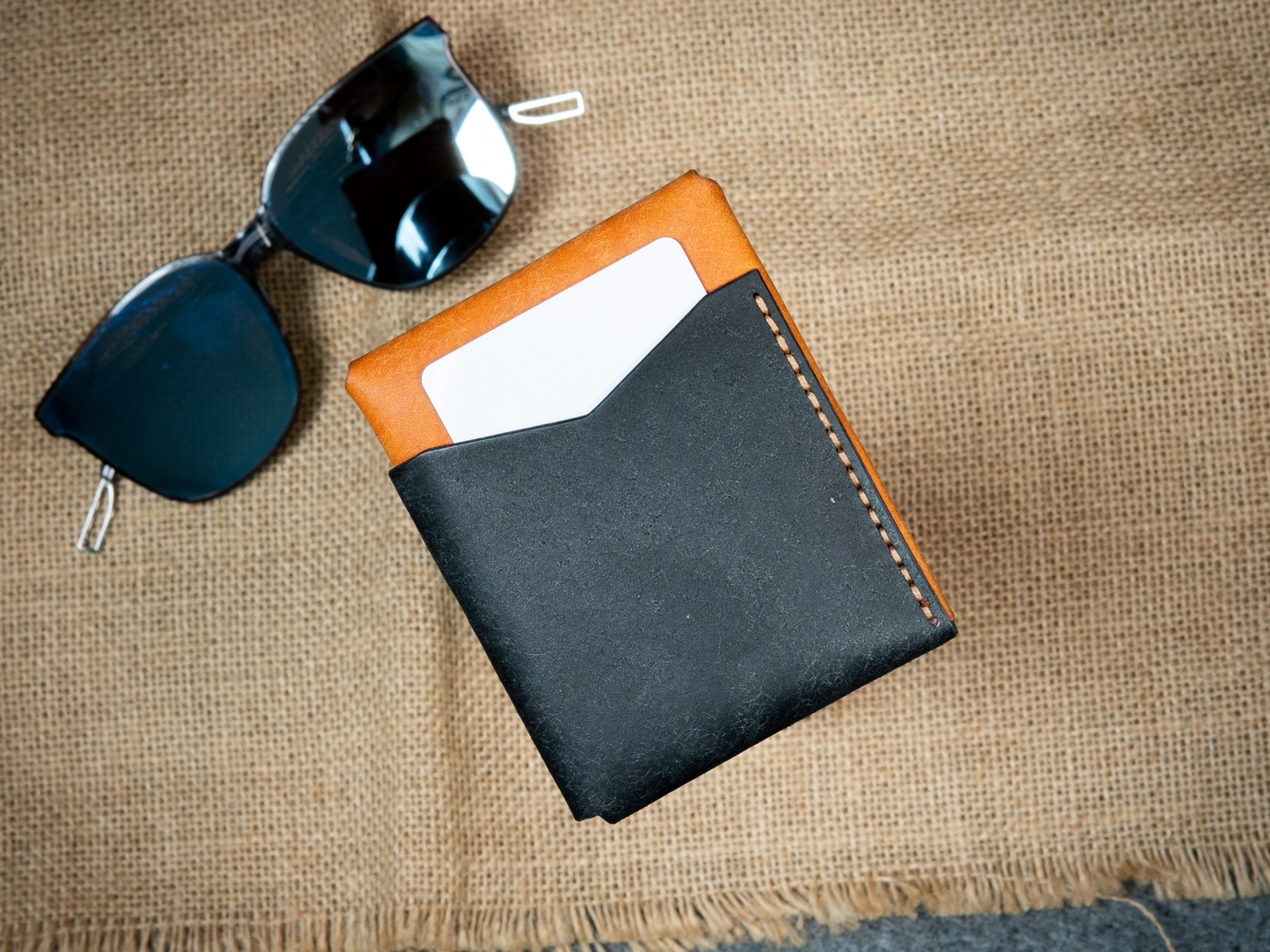 Pueblo Leather Bifold Wallet: Slim Minimalist Design