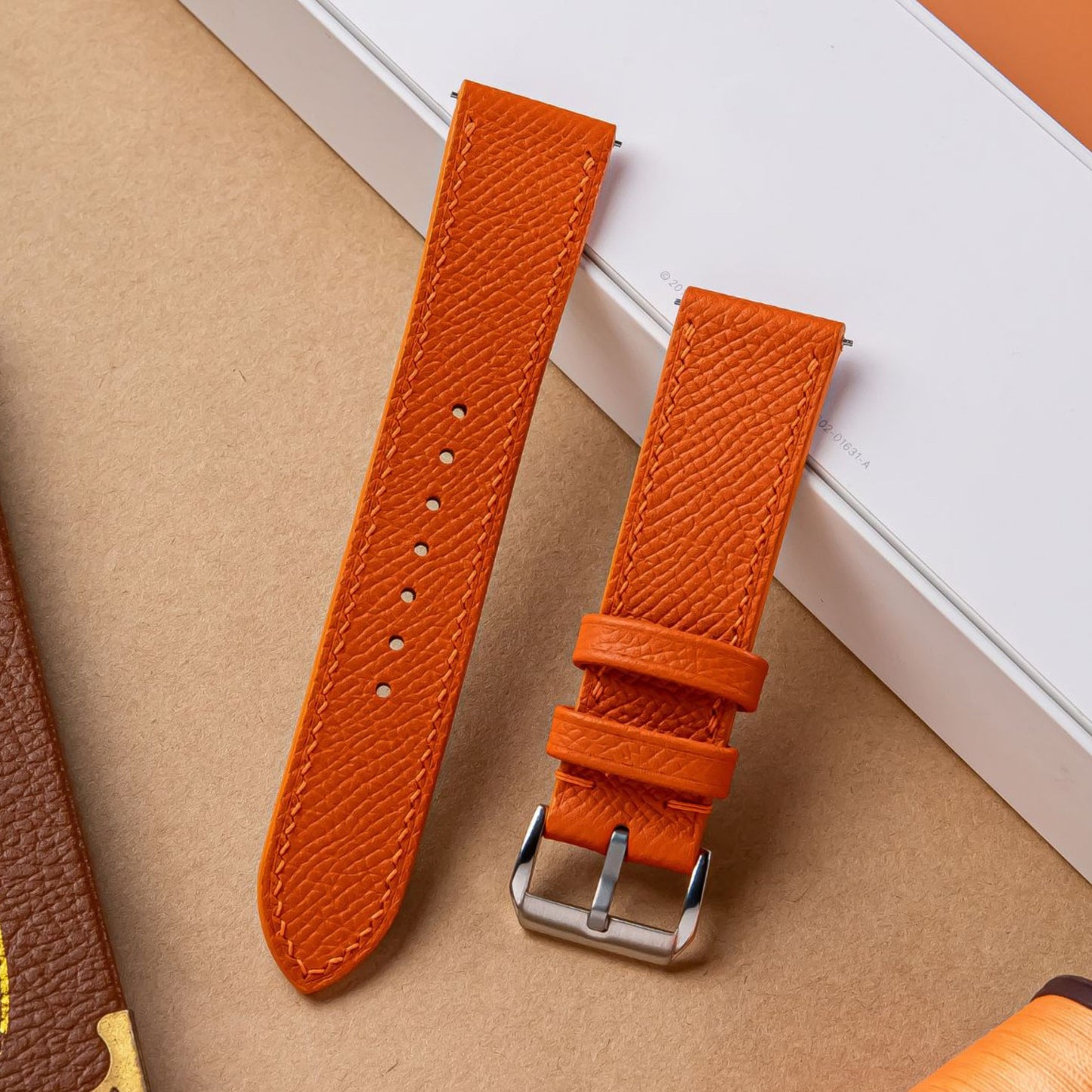 Epsom Leather Watch Strap: Handmade Custom Band