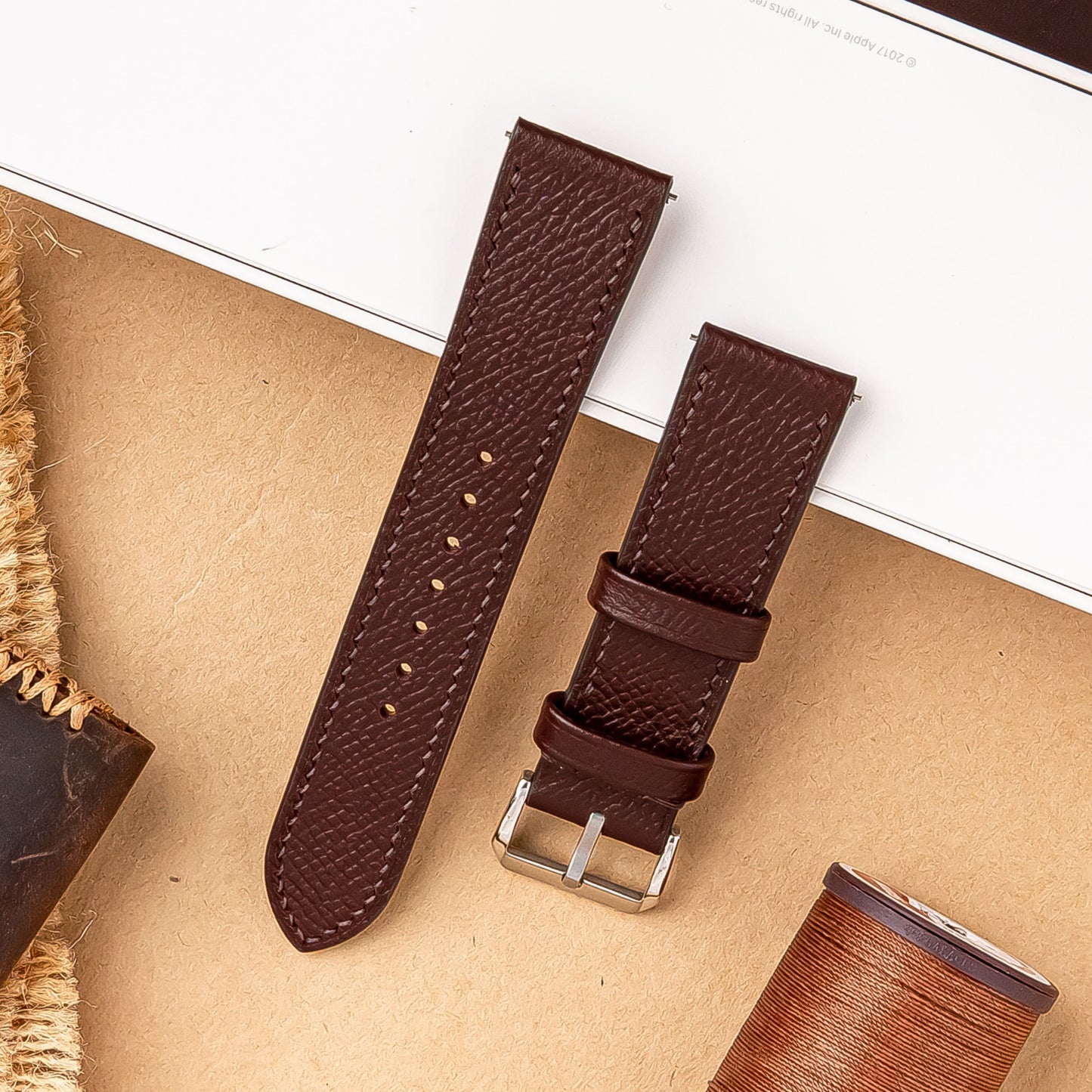 Epsom Leather Watch Strap: Handmade Custom Band