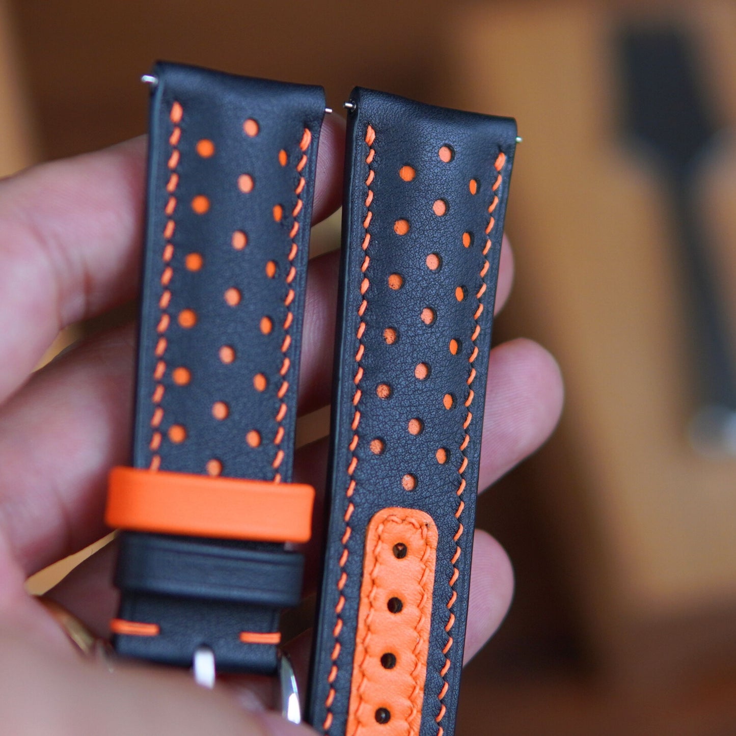 Leather Watch Strap: Swift Calfskin Band with Quick Release