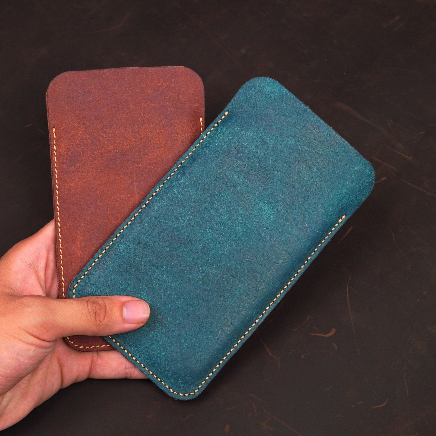 Leather iPhone case sleeve wallet/ iPhone 17 16 15 14 13 12 11 Pro Max sleeve / iPhone Air case sleeve wallet Pueblo