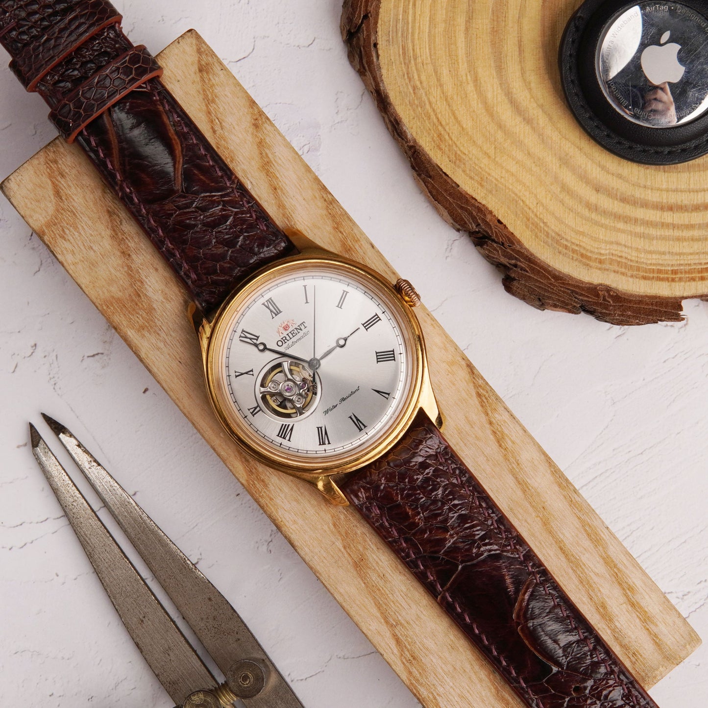 Black And Brown Ostrich Leather Watch Strap: Quick Release,Beautiful grain
