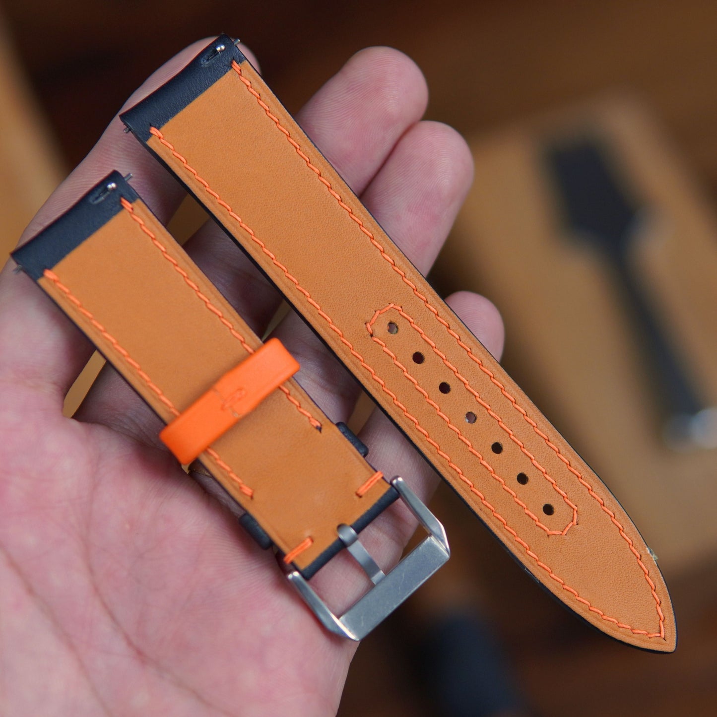 Leather Watch Strap: Swift Calfskin Band with Quick Release