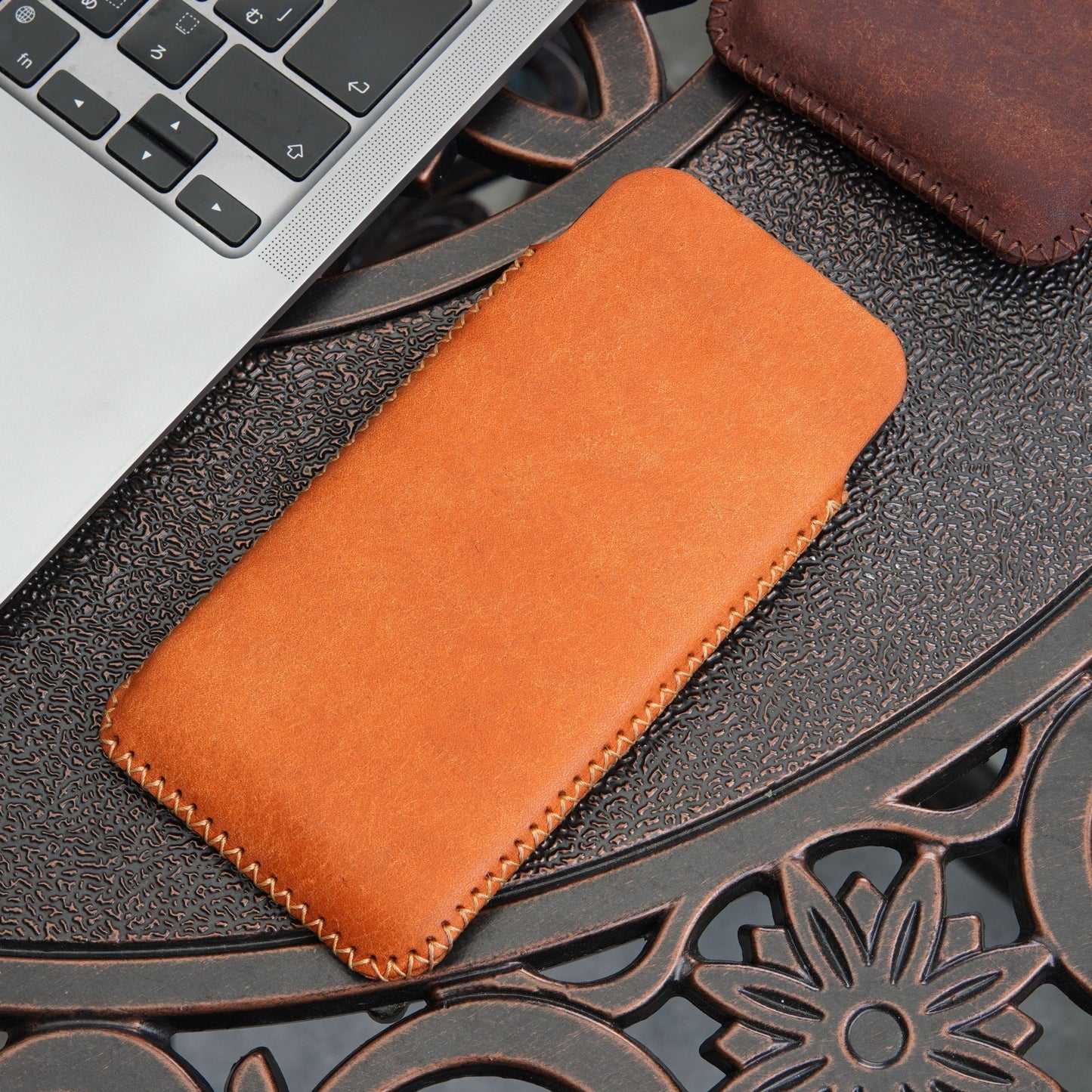 Pueblo leather iPhone 17 16 15 14 13 12 Pro Max sleeve / iPhone Air case sleeve wallet / iPhone 17 16 15 14 13 12 11 Pro