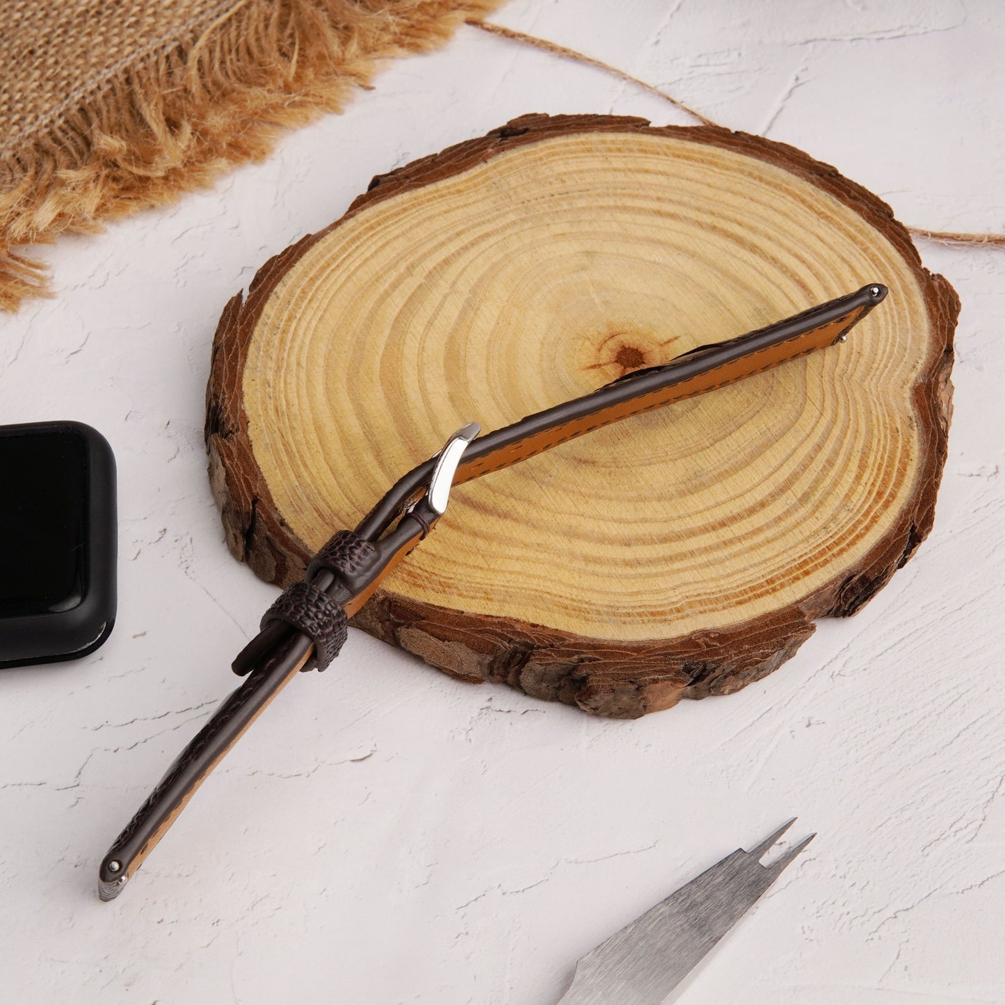 Black And Brown Ostrich Leather Watch Strap: Quick Release,Beautiful grain