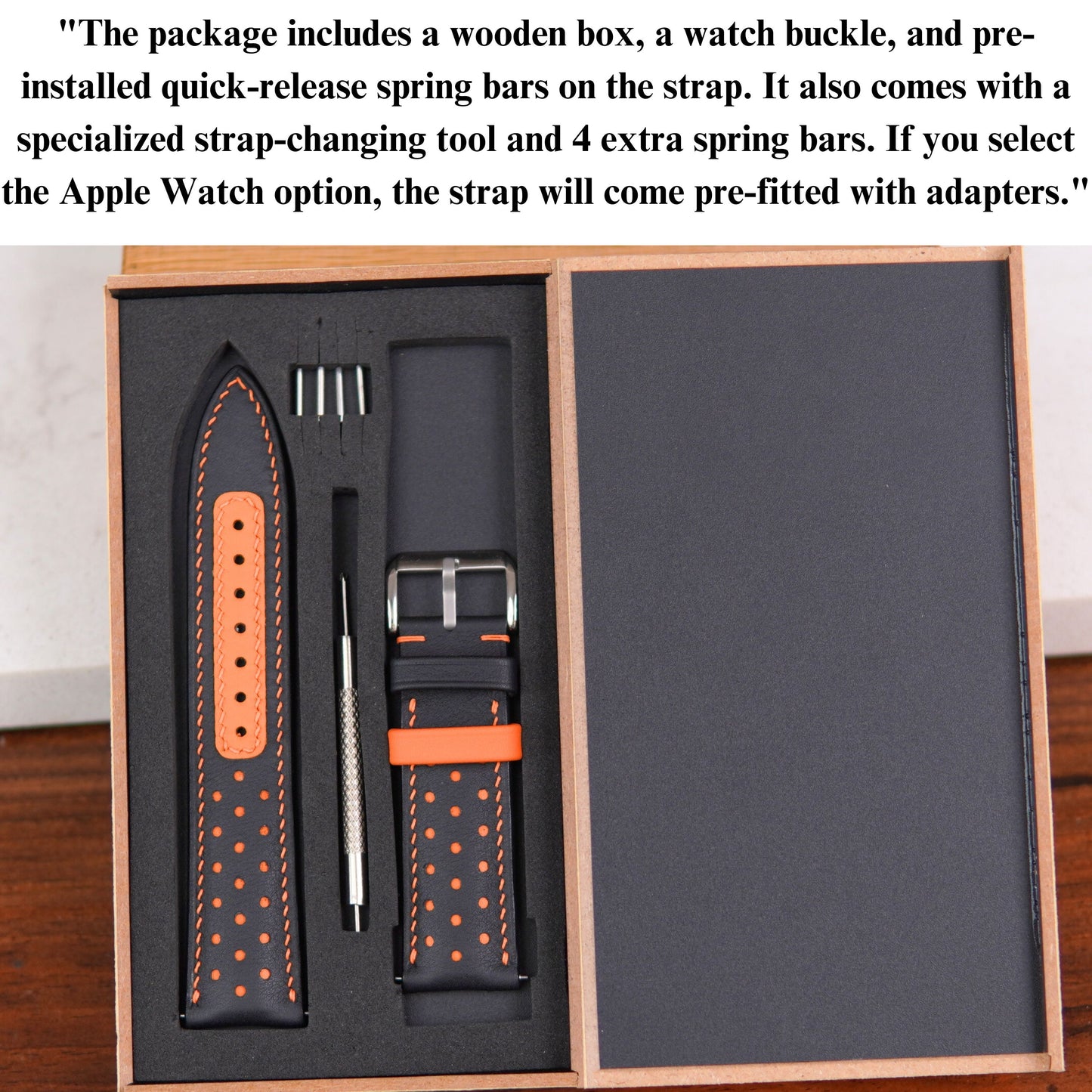 Leather Watch Strap: Swift Calfskin Band with Quick Release