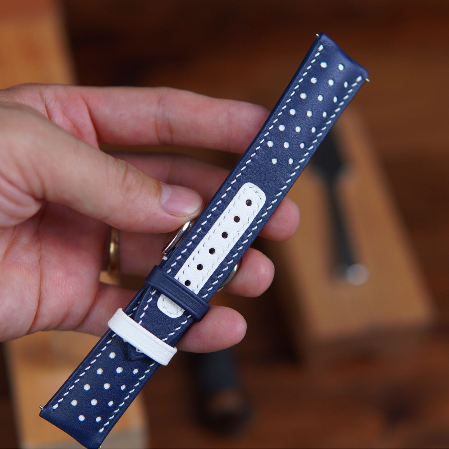 Leather Watch Strap: Swift Calfskin Band with Quick Release
