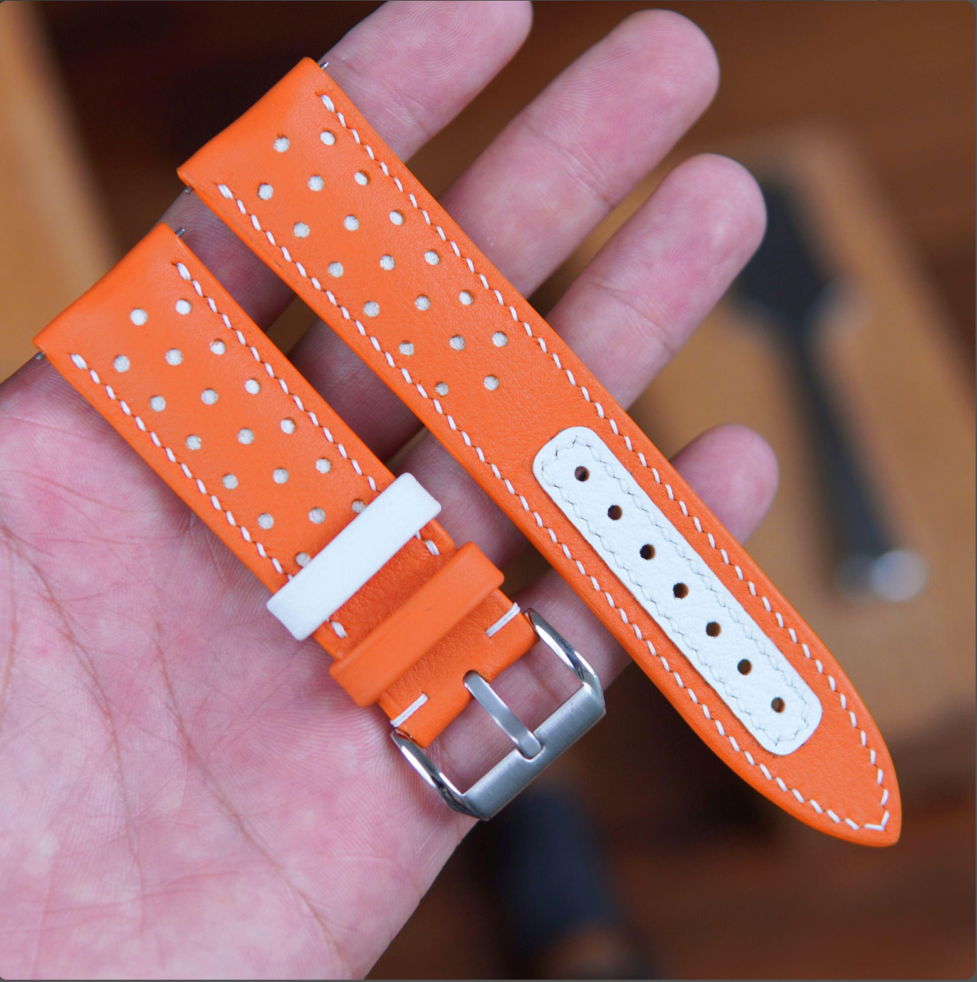 Leather Watch Strap: Swift Calfskin Band with Quick Release