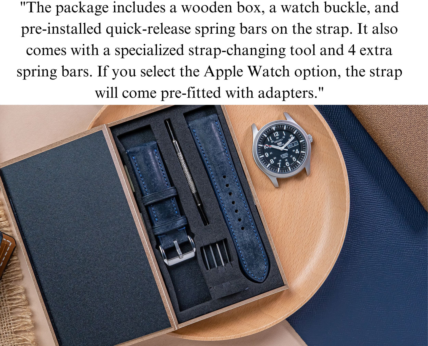 Leather Pueblo Watch Strap,Watch Band 18mm 19mm 20mm 21mm 22mm 23mm 24mm Gray Replacement Strap For Men's Watch