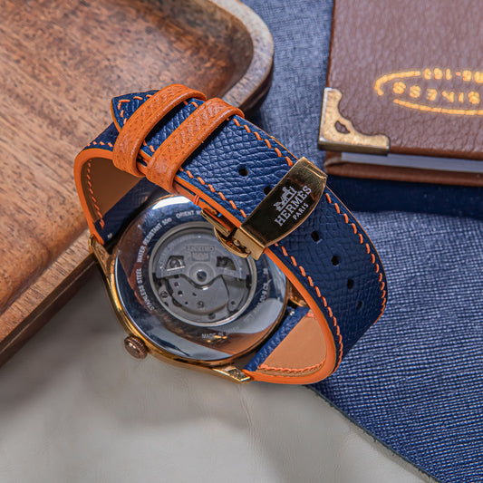 Epsom Leather Watch Strap: Handmade Custom Band