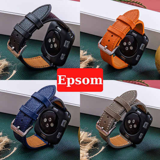 Epsom Leather Watch Strap: Handmade Custom Band