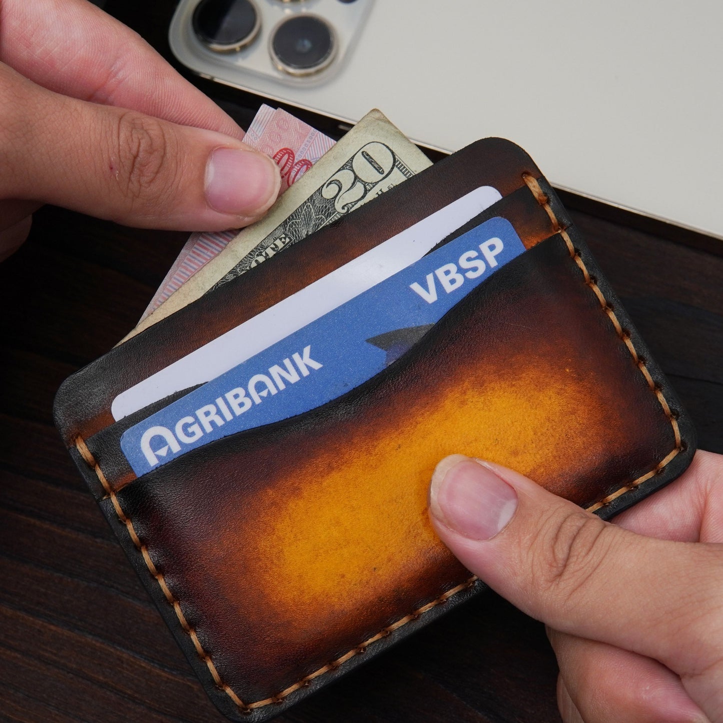 Slim Leather Card Holder, Minimalist Front Pocket Wallet | Minimalist Leather Wallet