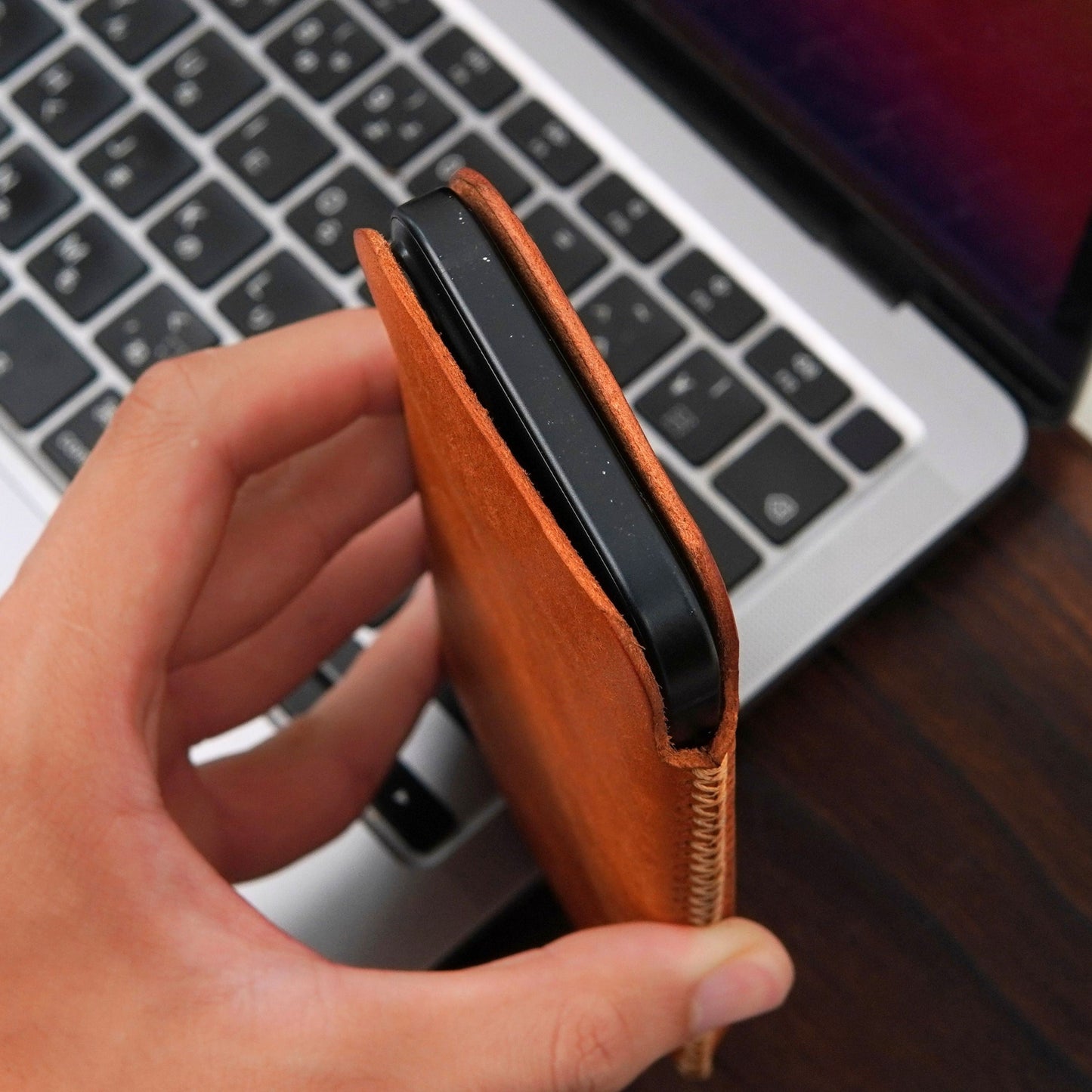 Pueblo leather iPhone 17 16 15 14 13 12 Pro Max sleeve / iPhone Air case sleeve wallet / iPhone 17 16 15 14 13 12 11 Pro