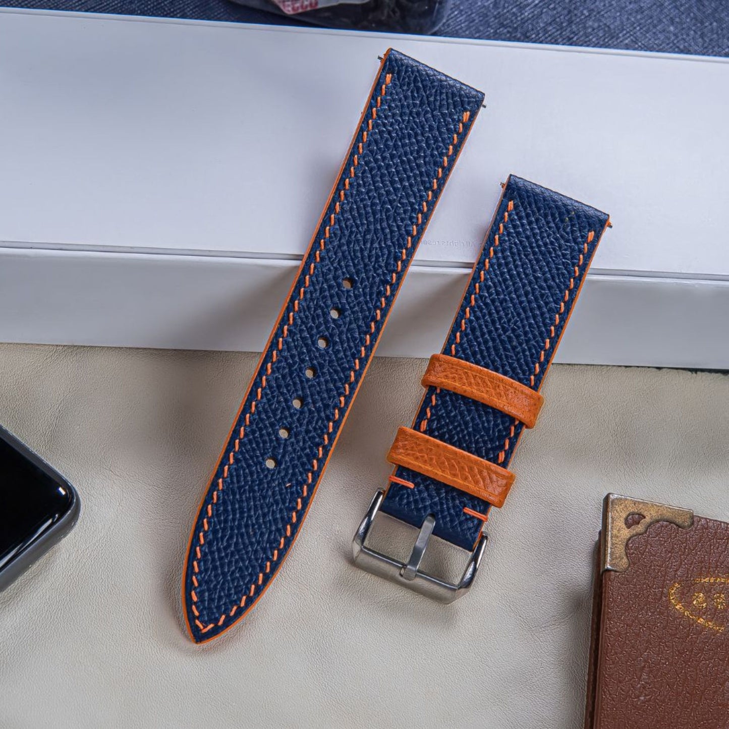 Epsom Leather Watch Strap: Handmade Custom Band