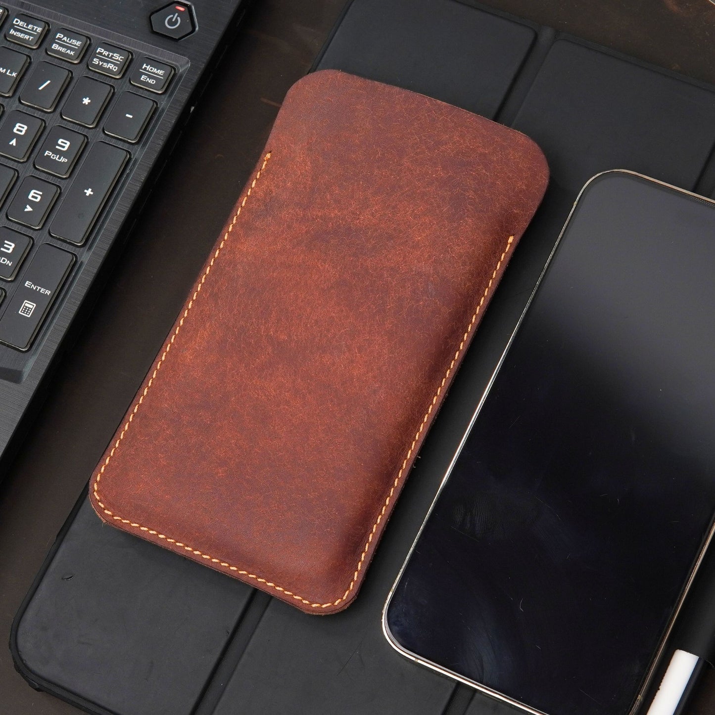 Leather iPhone case sleeve wallet/ iPhone 17 16 15 14 13 12 11 Pro Max sleeve / iPhone Air case sleeve wallet Pueblo