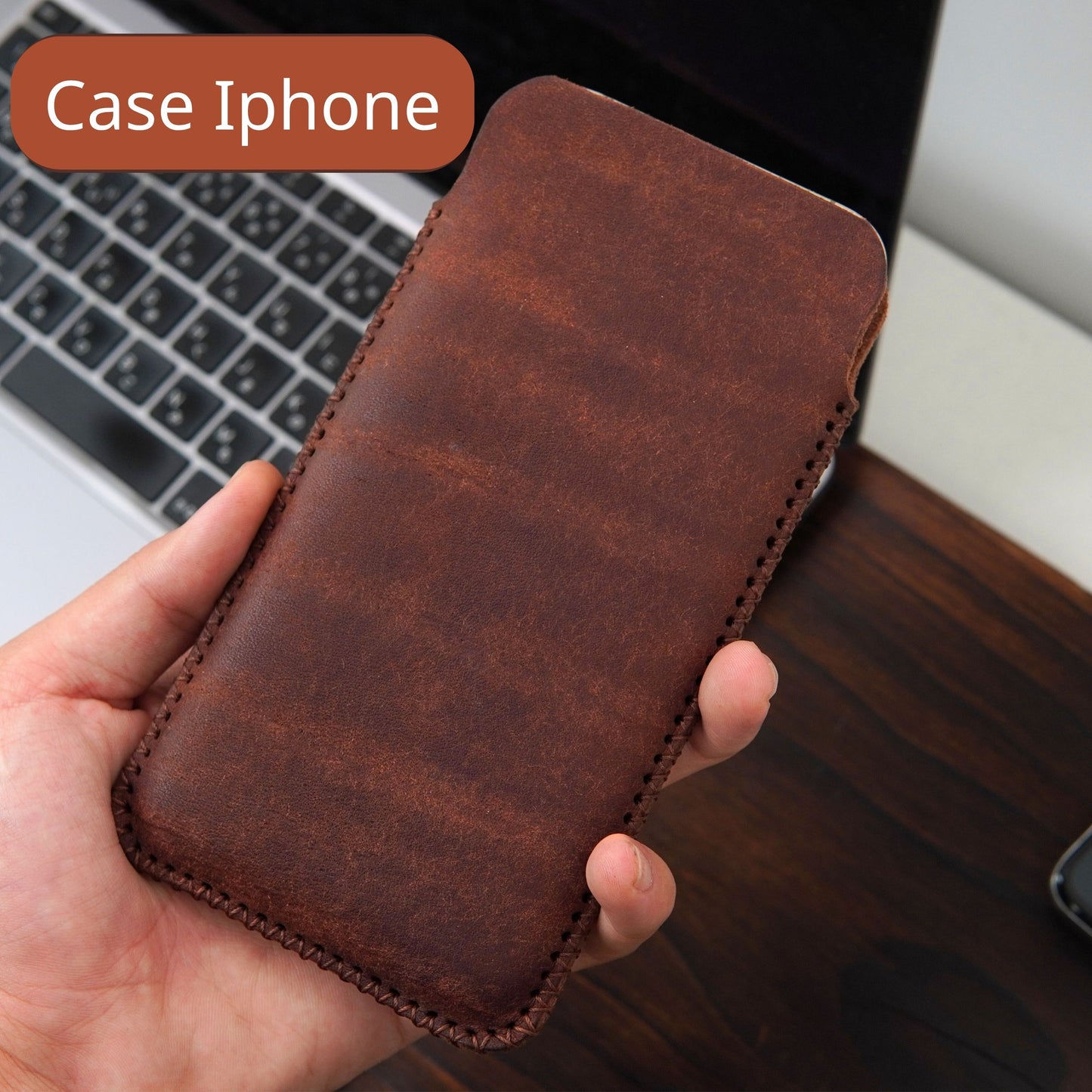 Pueblo leather iPhone 17 16 15 14 13 12 Pro Max sleeve / iPhone Air case sleeve wallet / iPhone 17 16 15 14 13 12 11 Pro