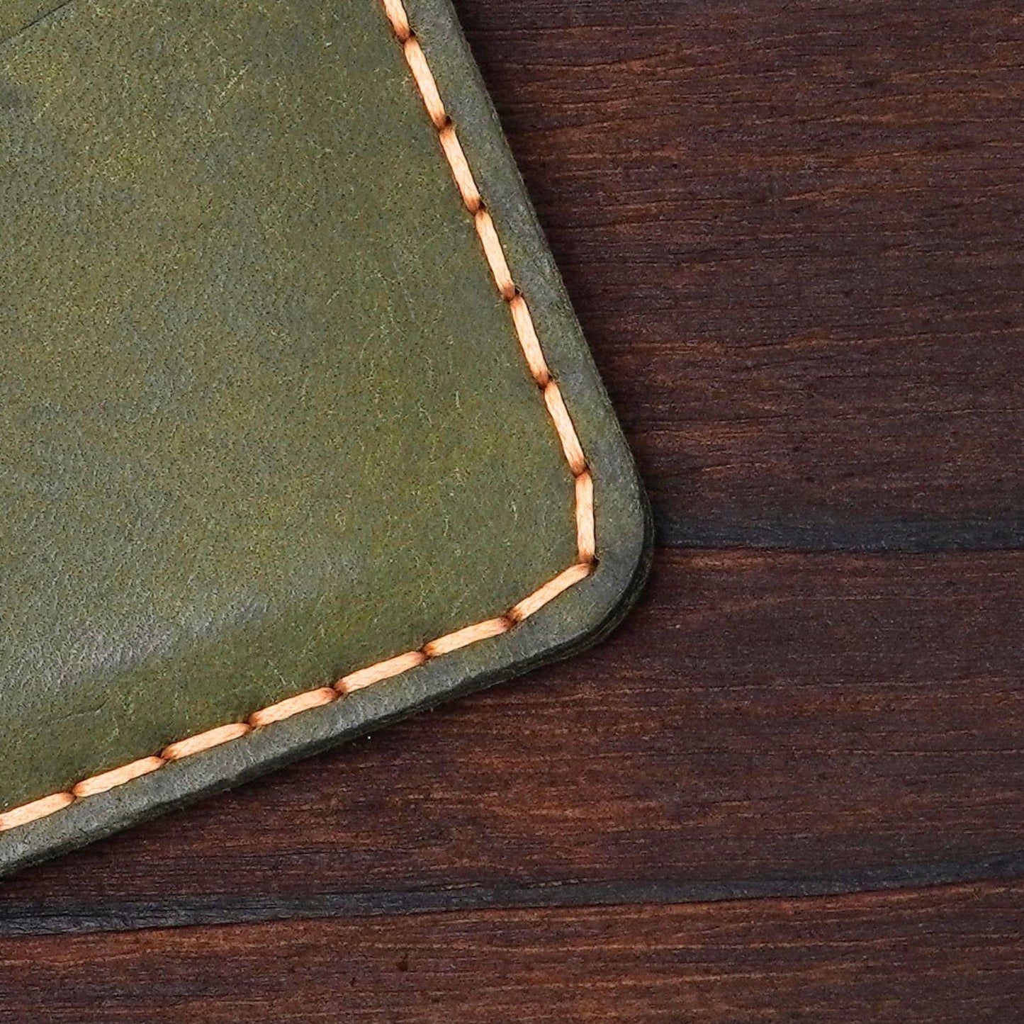 Handmade Pueblo Leather Card Holder: Minimalist Veg Tanned Wallet|Minimalist Leather Wallet