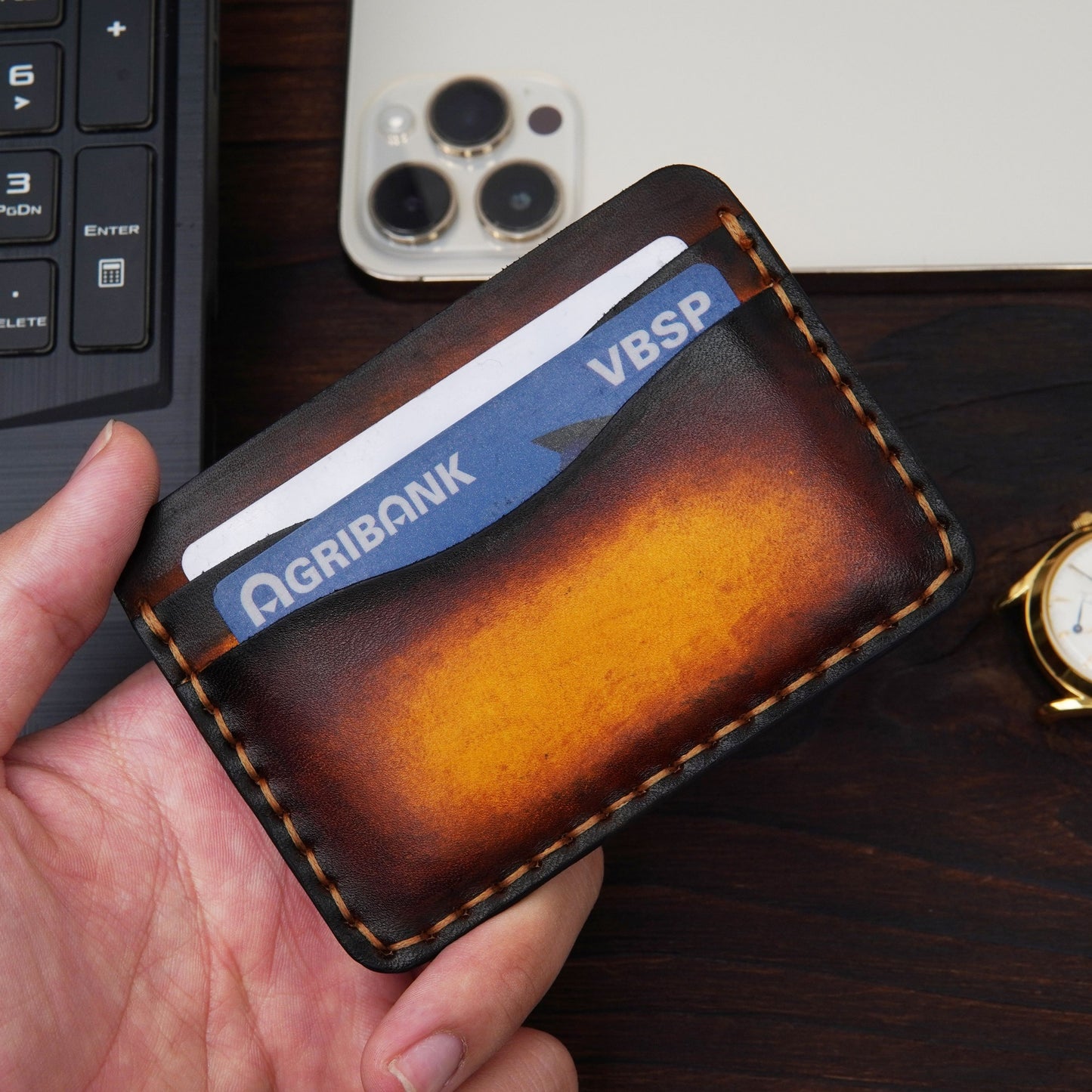 Slim Leather Card Holder, Minimalist Front Pocket Wallet | Minimalist Leather Wallet