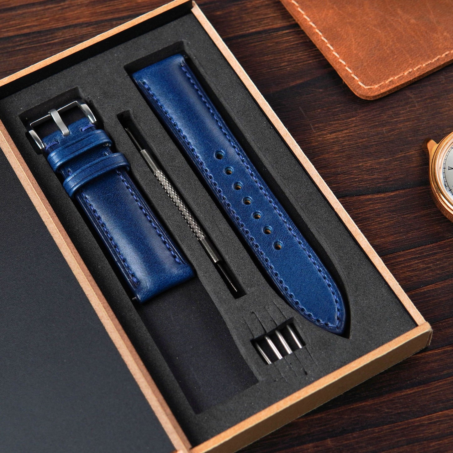 Handmade Buttero Leather Watch Strap:  Apple Watch Band