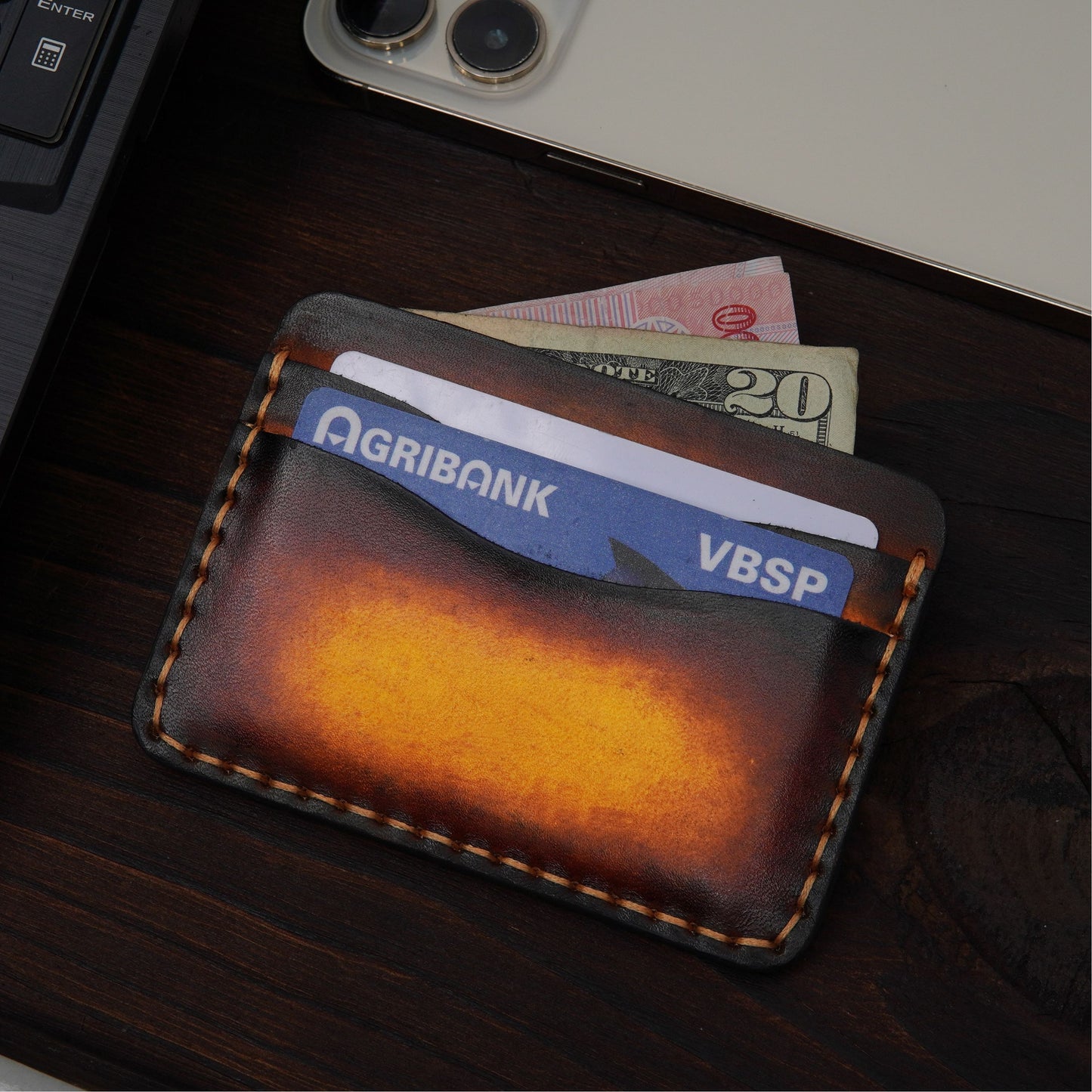 Slim Leather Card Holder, Minimalist Front Pocket Wallet | Minimalist Leather Wallet
