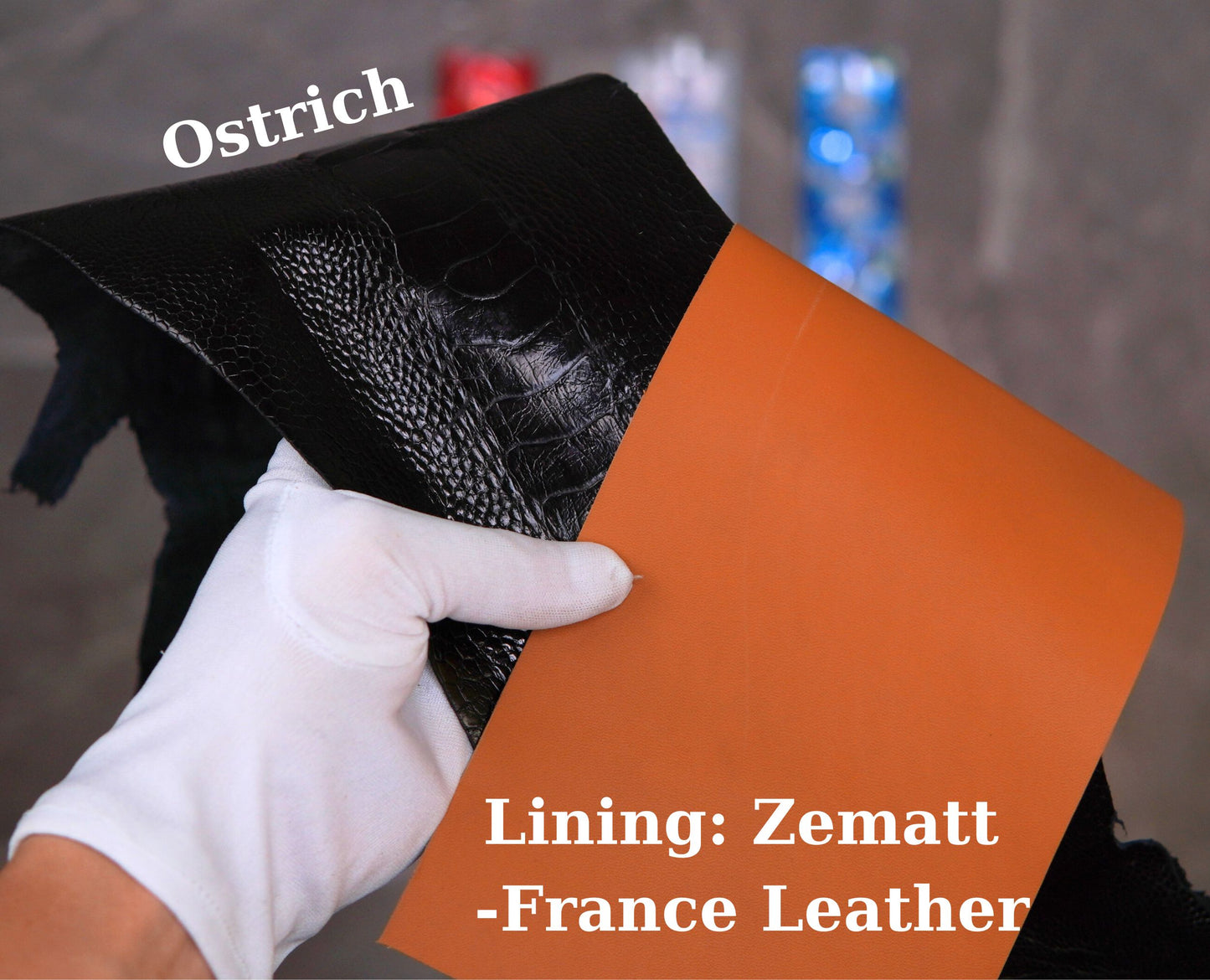 Handmade Black and Brown Ostrich Leather Strap for Apple Watch – Quick Release Design