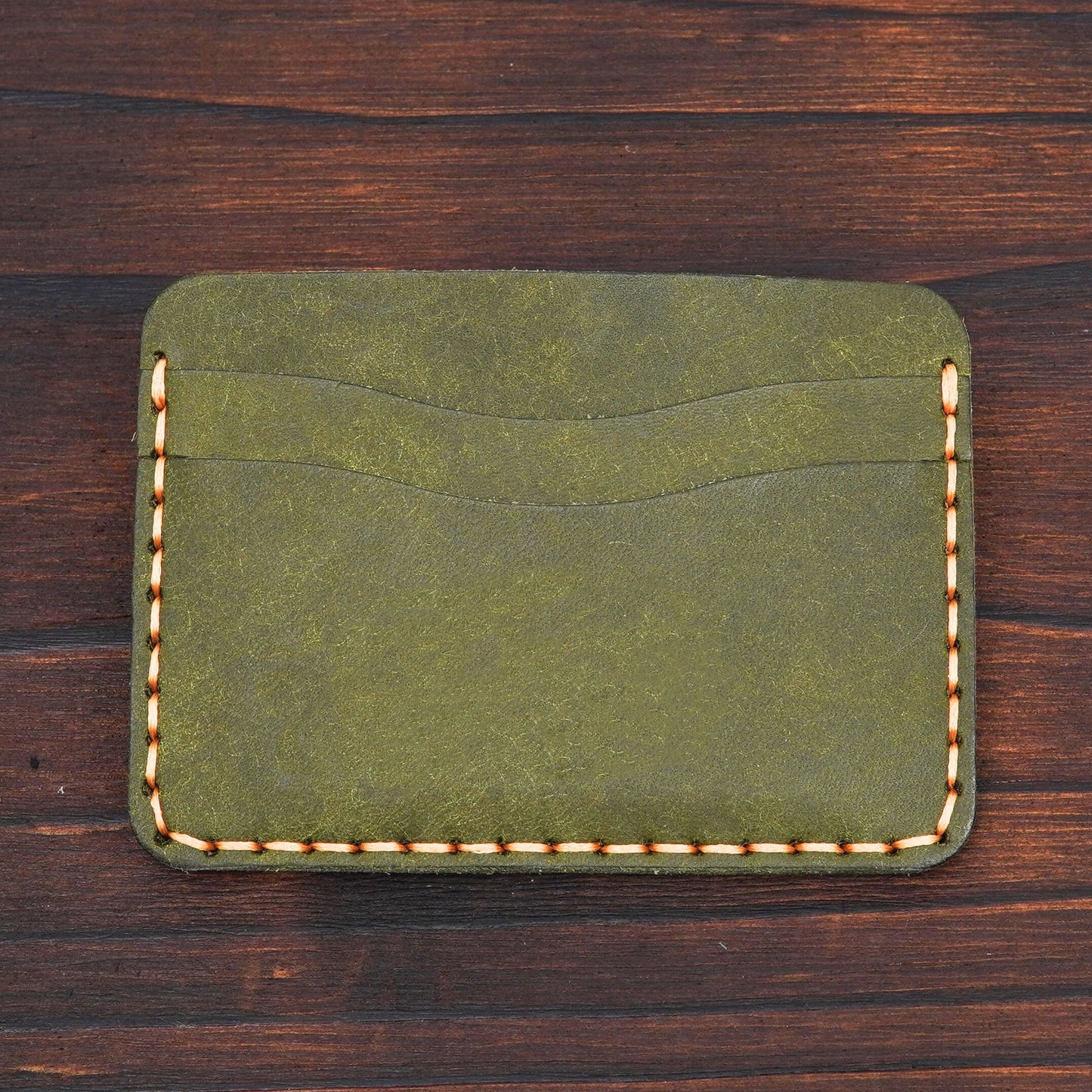 Handmade Pueblo Leather Card Holder: Minimalist Veg Tanned Wallet|Minimalist Leather Wallet