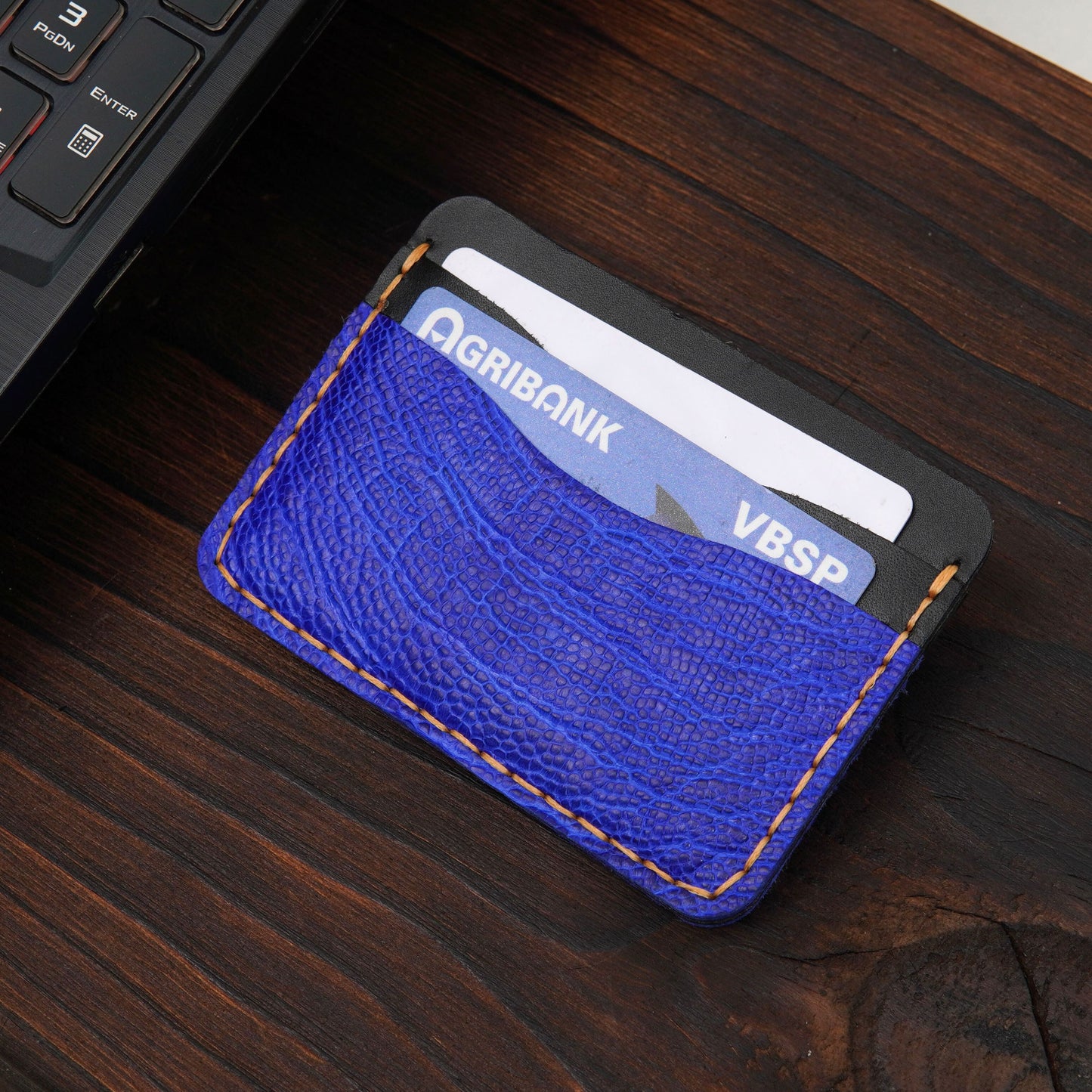 Ostrich Leg Leather Card Holder: Handmade Slim Wallet,Ostrich Leather Card Holder,Slim Minimalist Wallet