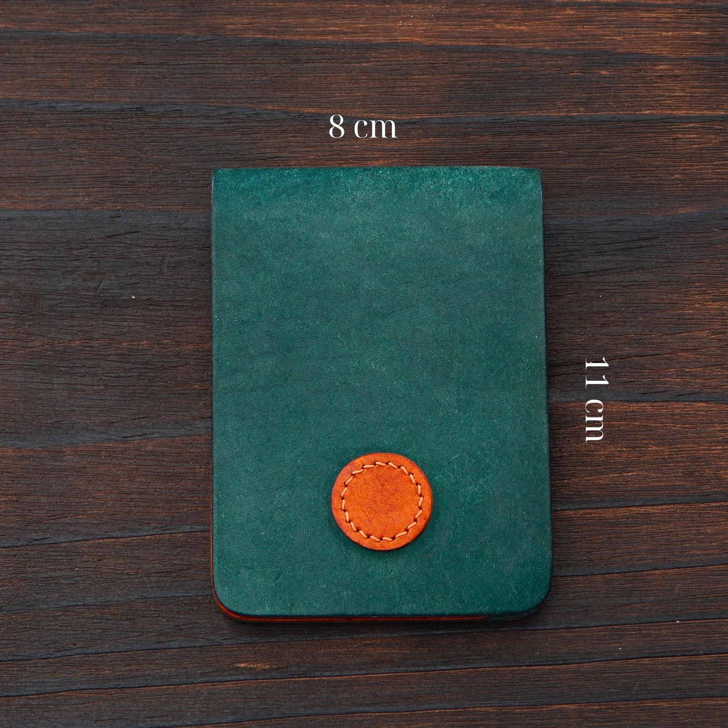 Pueblo Leather Wallet, Handmade Full Grain Leather Wallet: Minimalist Card Holder,Magnetic minimal wallet