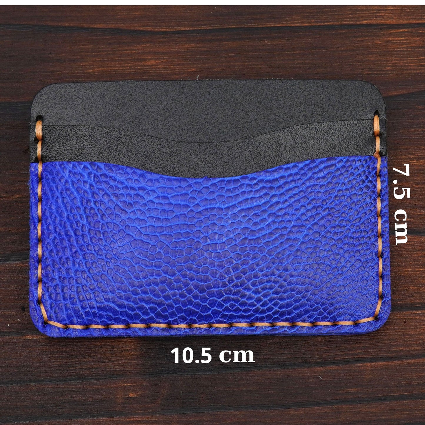 Ostrich Leg Leather Card Holder: Handmade Slim Wallet,Ostrich Leather Card Holder,Slim Minimalist Wallet